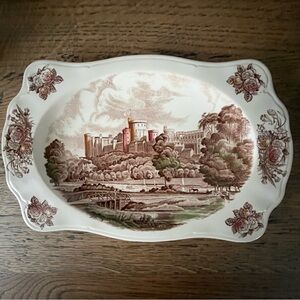 Old Britain Castles WindsorJohnson Brothers Multicolor Brown Small Serving Plate